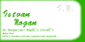 istvan mogan business card